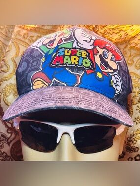 Nintendo Super Mario Kids Cap in Blue, Red, Black